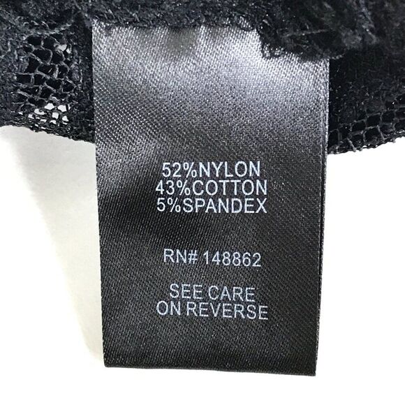 Torrid Sheer Stretch Lace Crew Neck Tee Women's Size 10 / M-L Black Floral - Picture 9 of 11